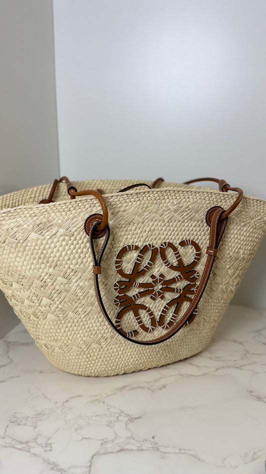 Loewe Woven Basket Raffia