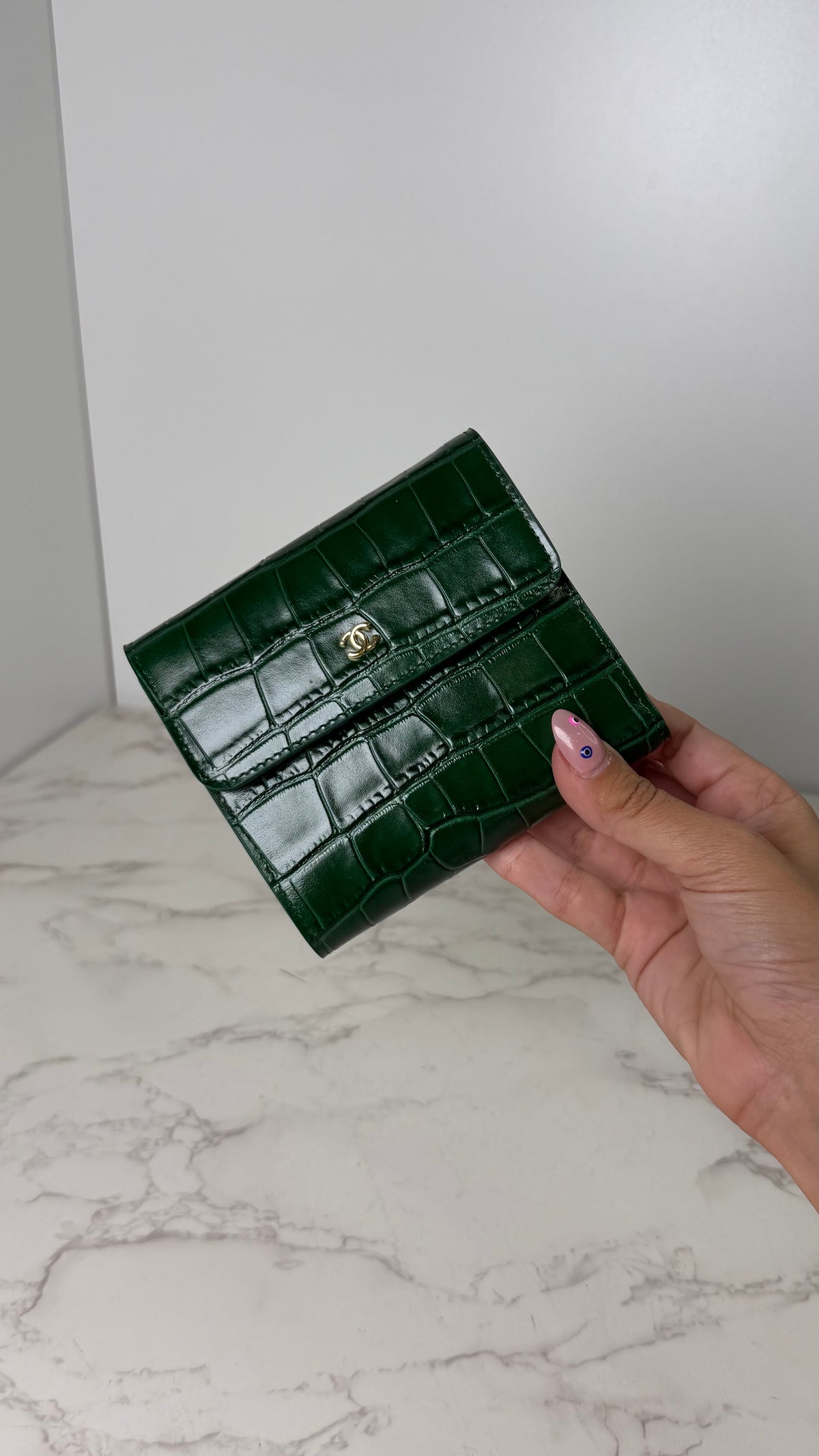 Cc croc wallet fold over