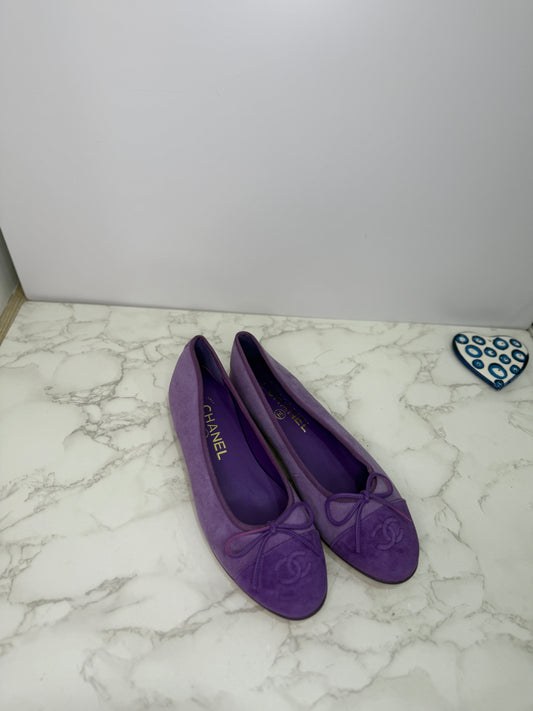 Suede ballet flats