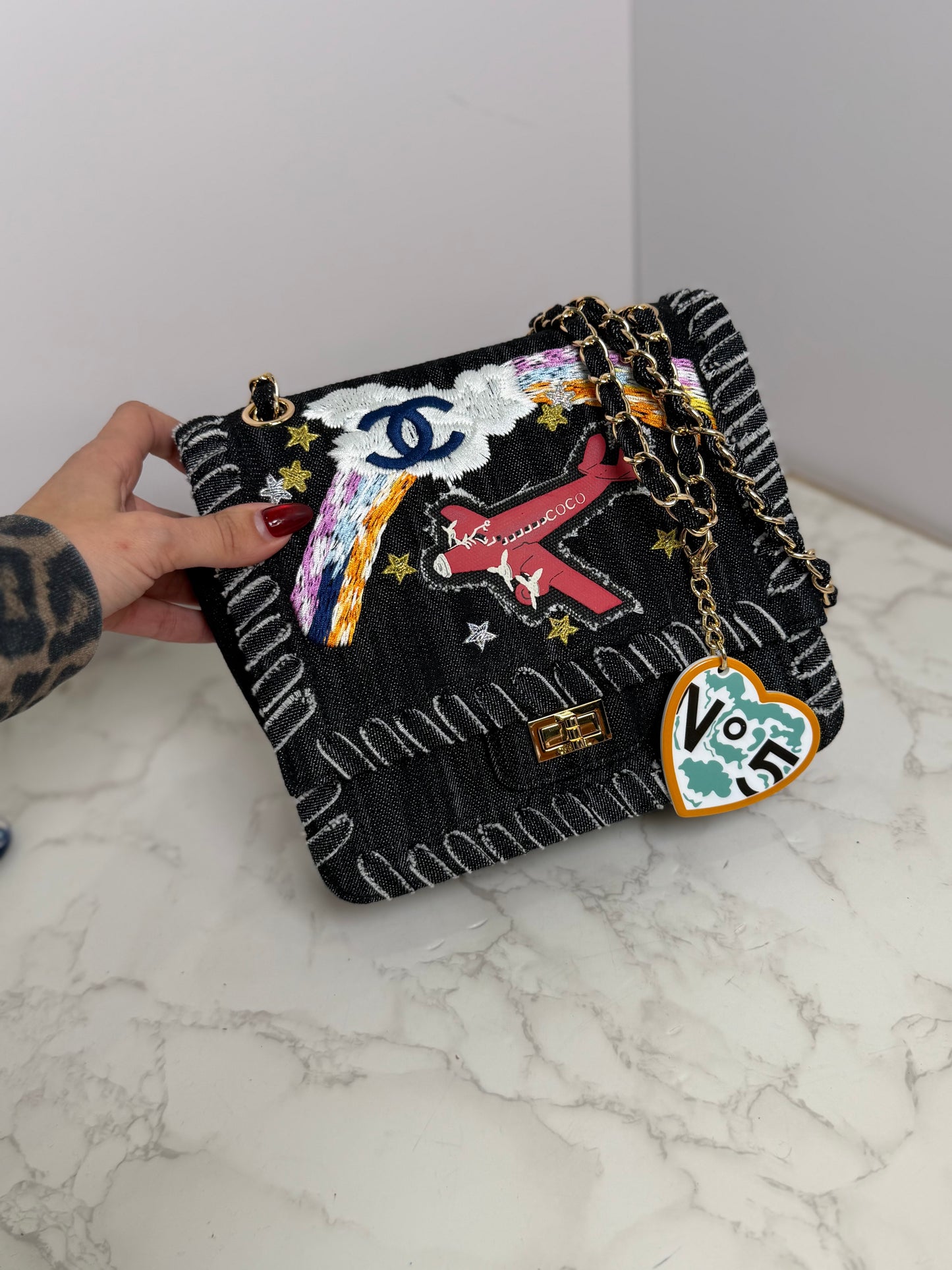 Cc plane denim flap