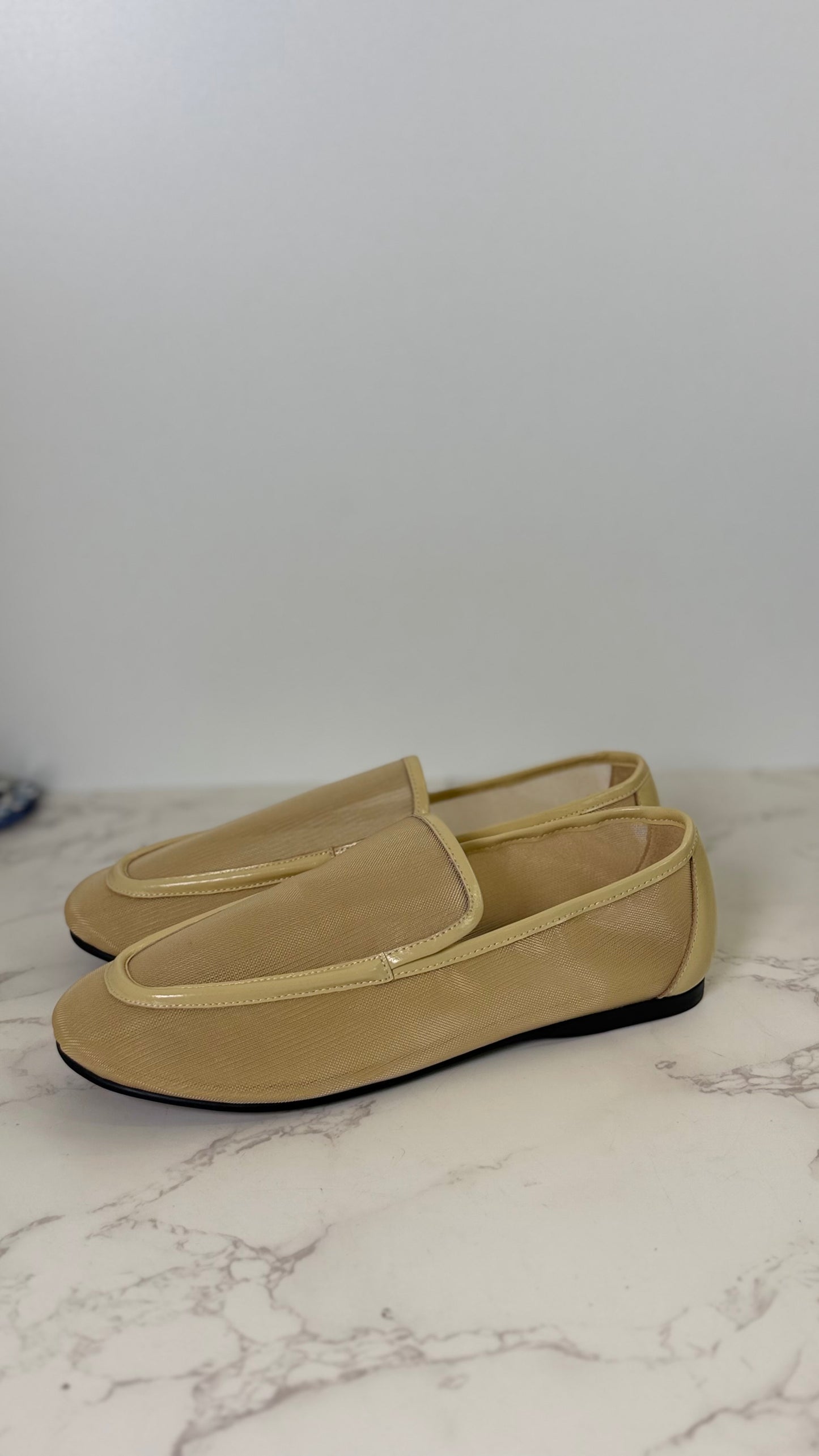 Row mesh loafers