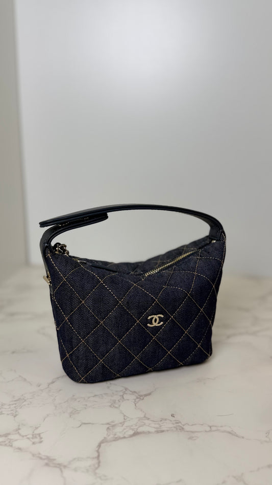Cc Denim Pouch