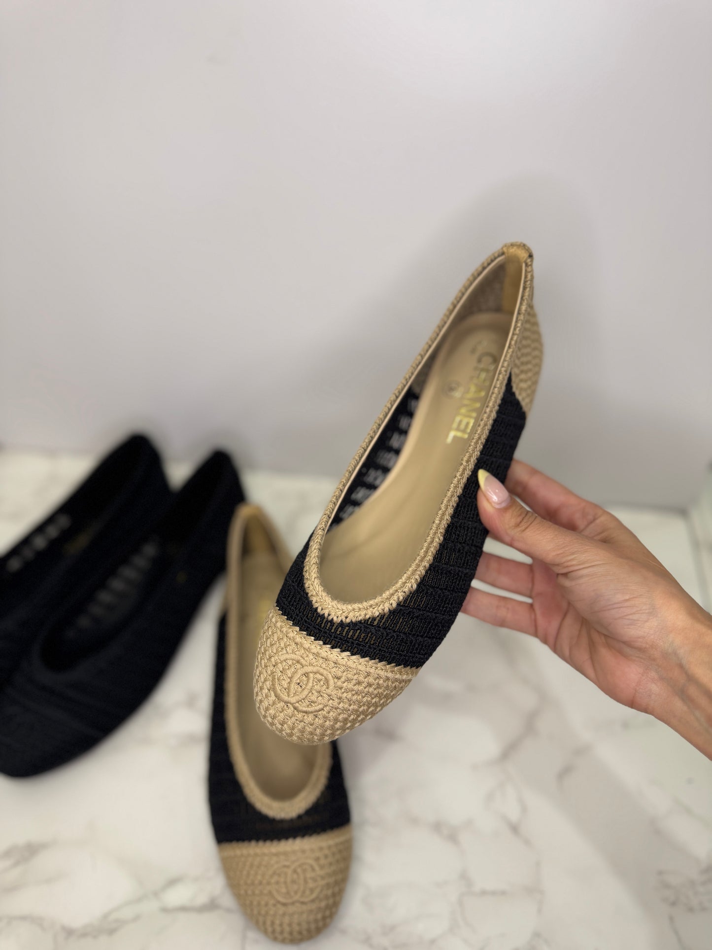 Crochet ballet flats