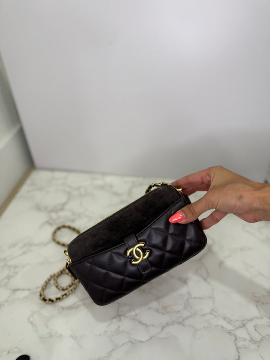 Chanel double zip camera bag