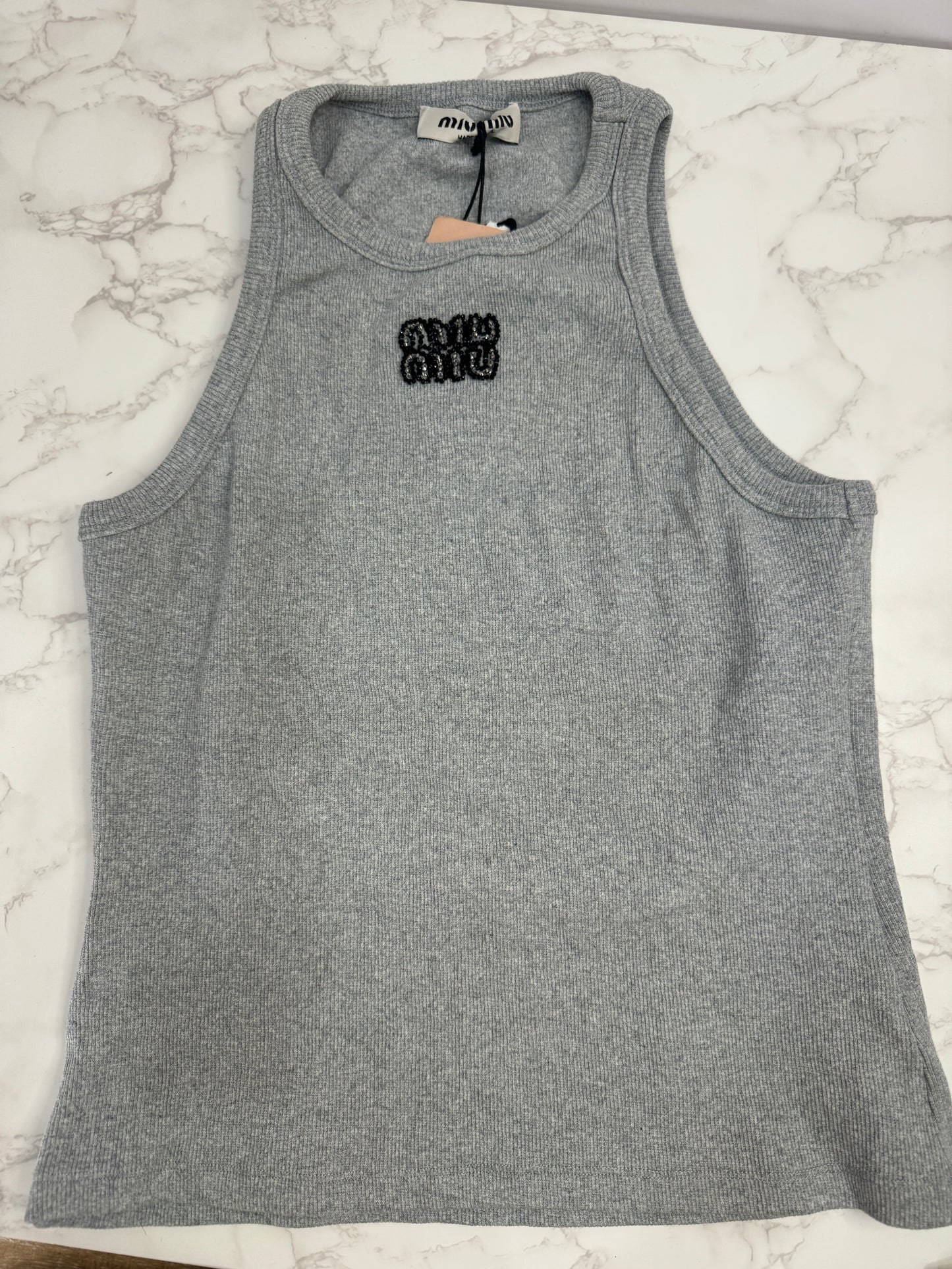 Embellished racer tank