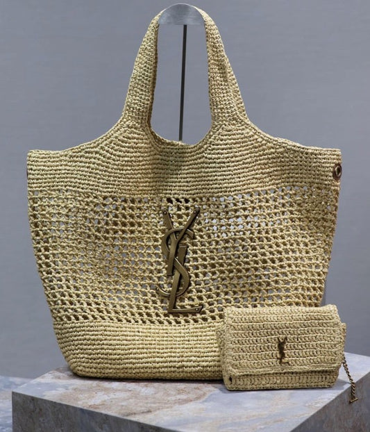 Raffia icare tote