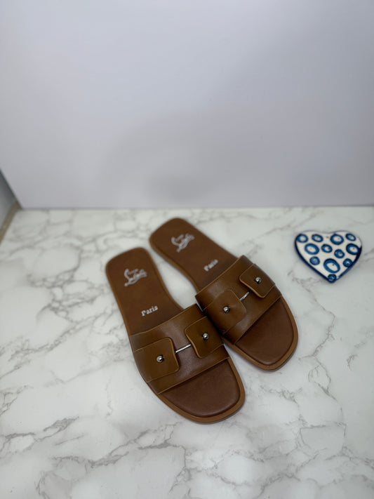CL leather slides