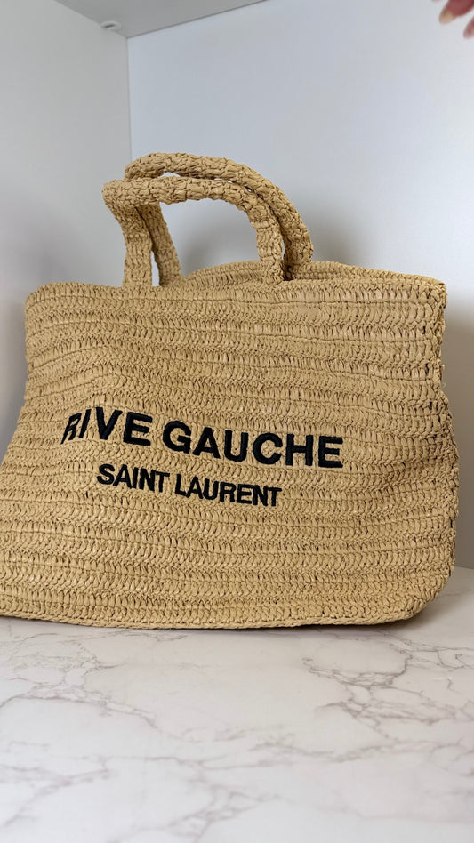 YSL Raffia Tote