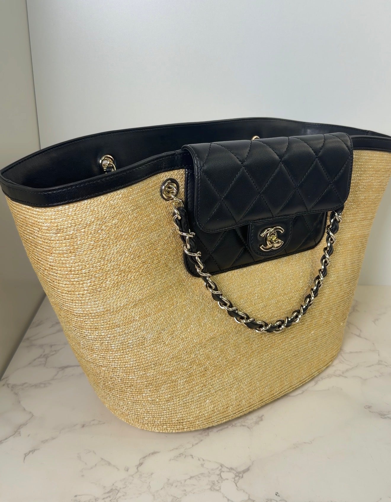 CC Raffia tote
