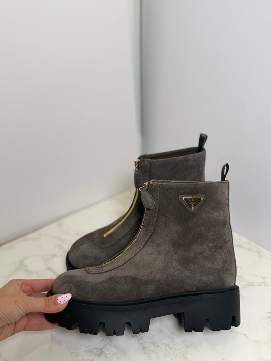 Prada suede boot