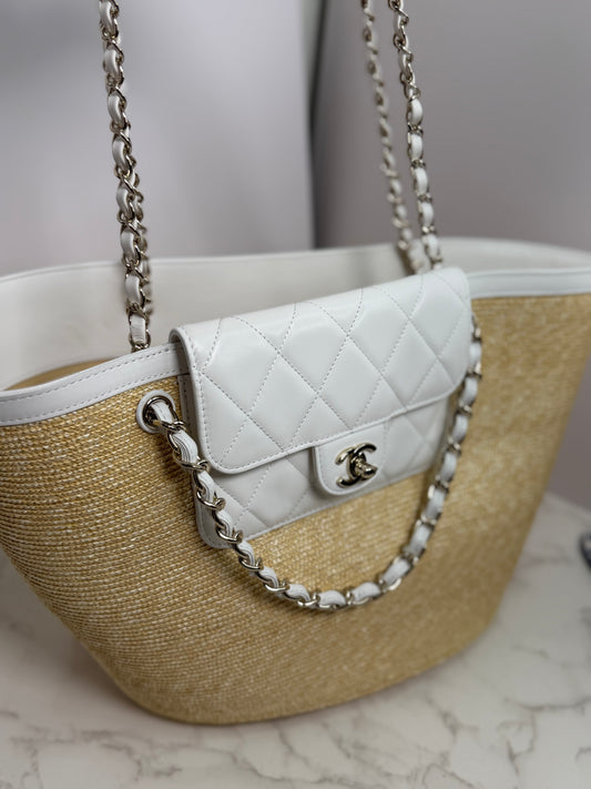 Cc raffia tote