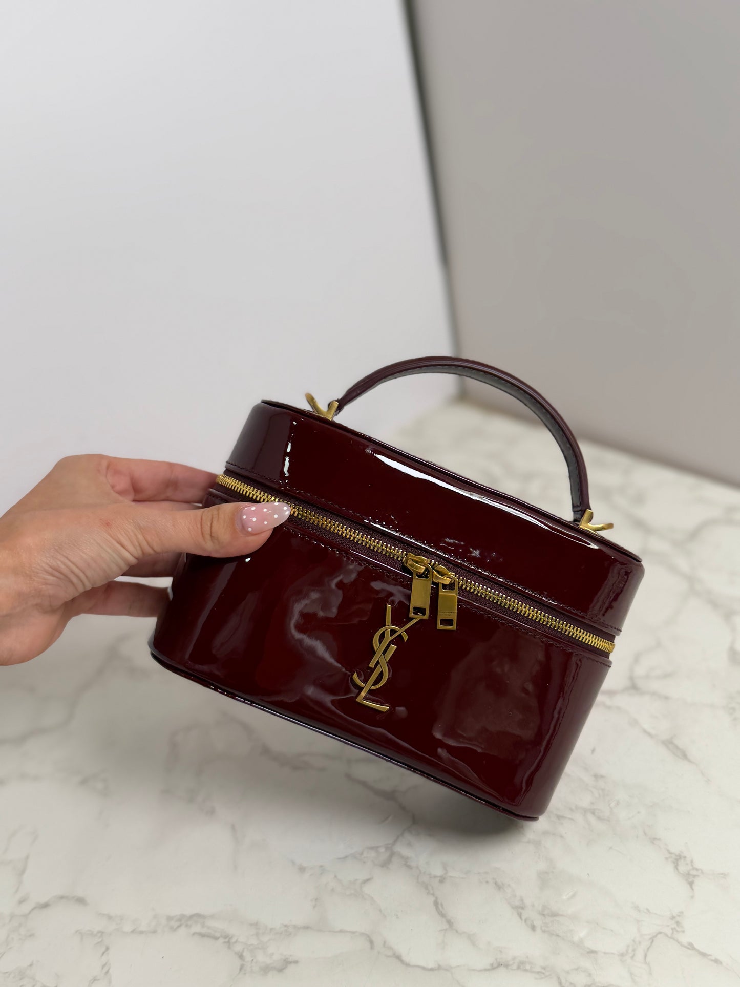 YSL PATENT VANITY
