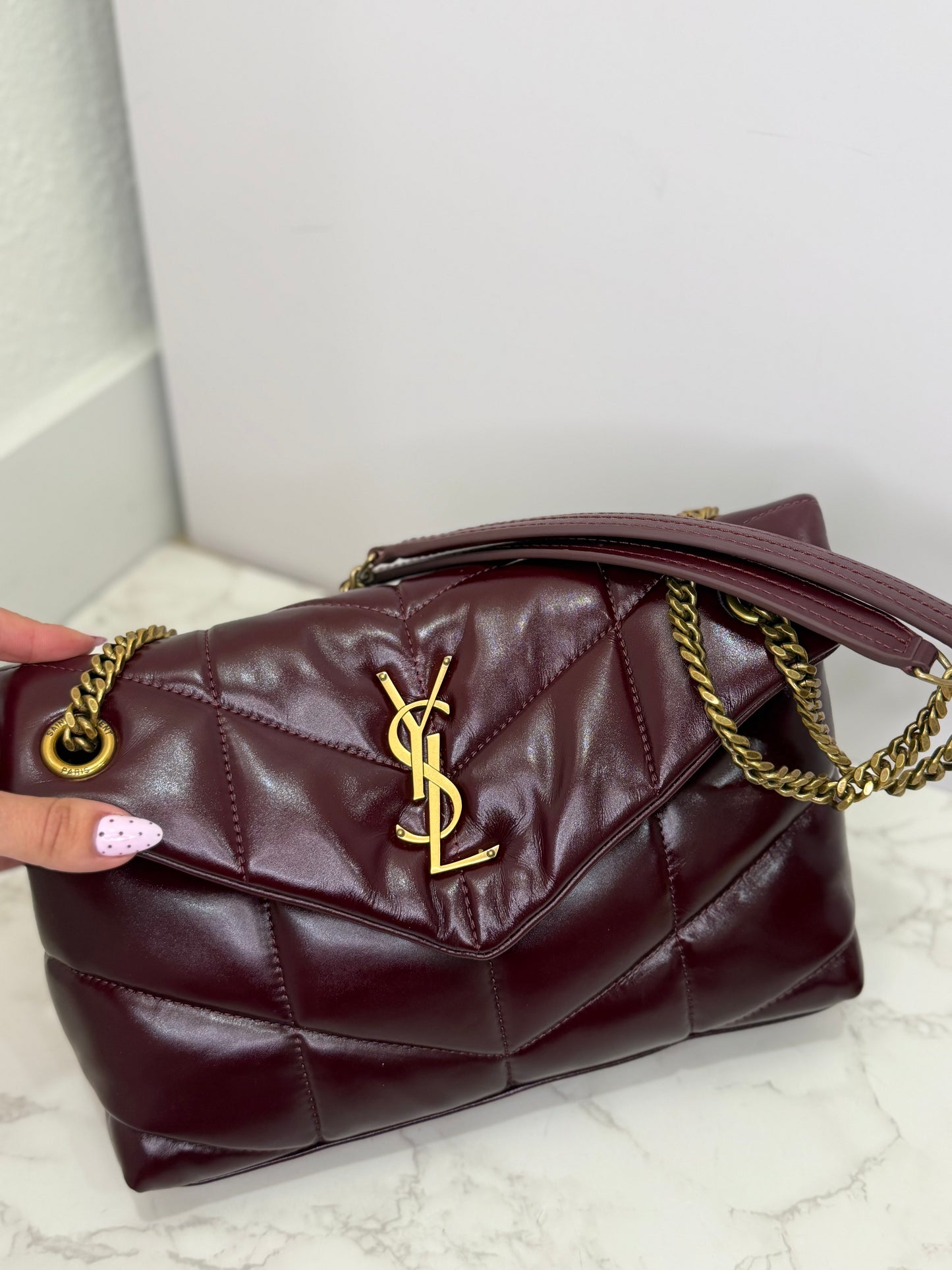 Ysl patent shoulder