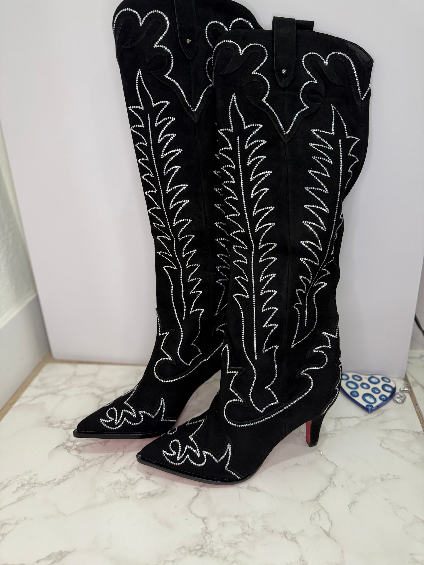 Cl rhinestone cowboy boots