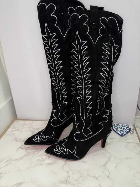 Cl rhinestone cowboy boots