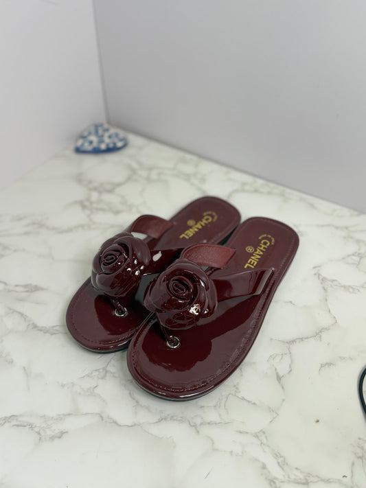 Cc patent flip flop flower cc