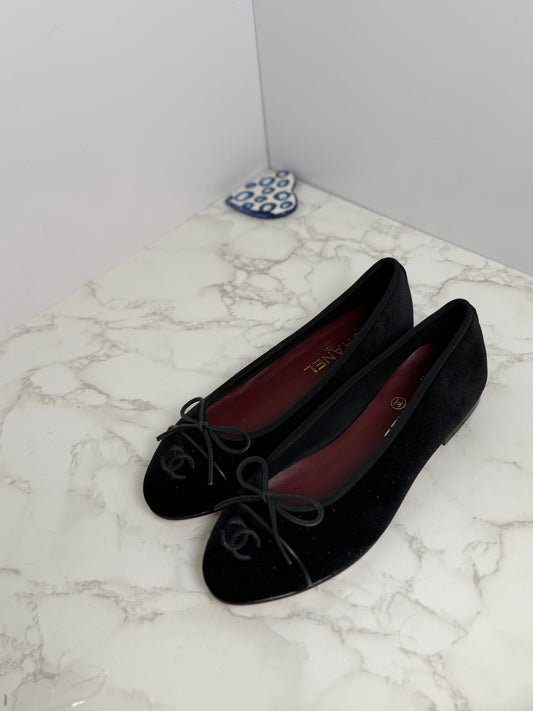Cc velour ballet flats