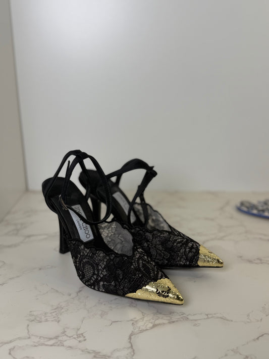 (Copy) JC LACE HEEL METAL TOE