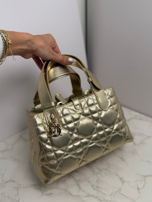 Metallic Dior tote