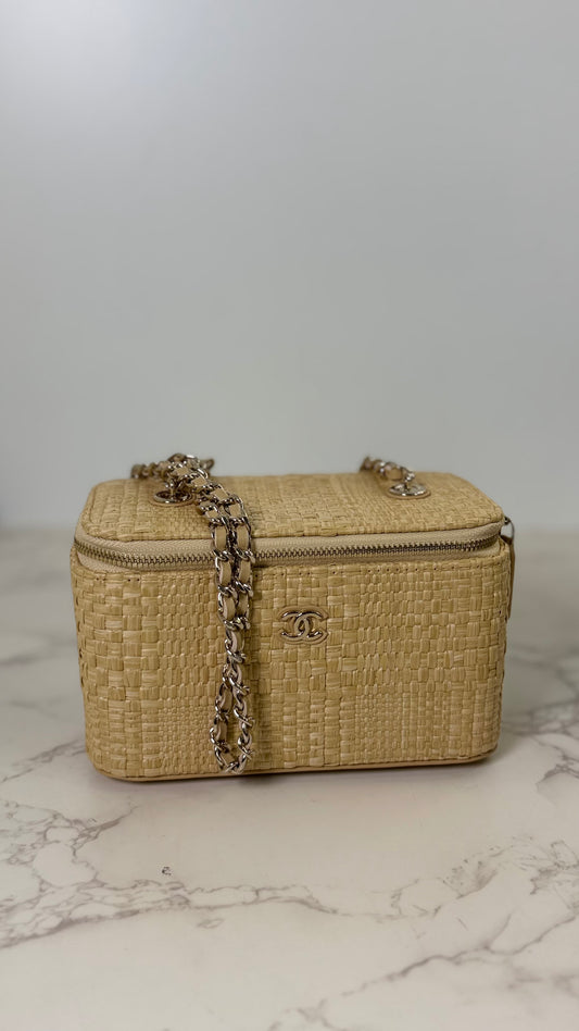 CC Woven Raffia Vanity