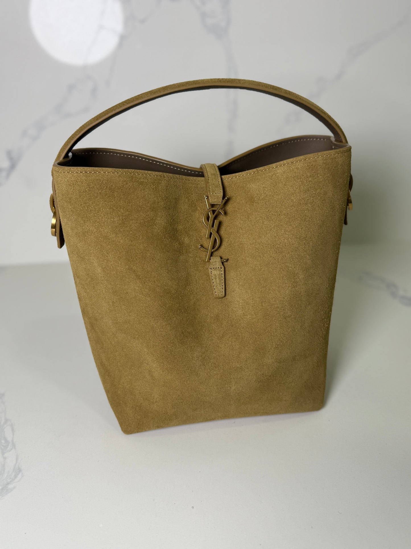 Suede Celine bucket