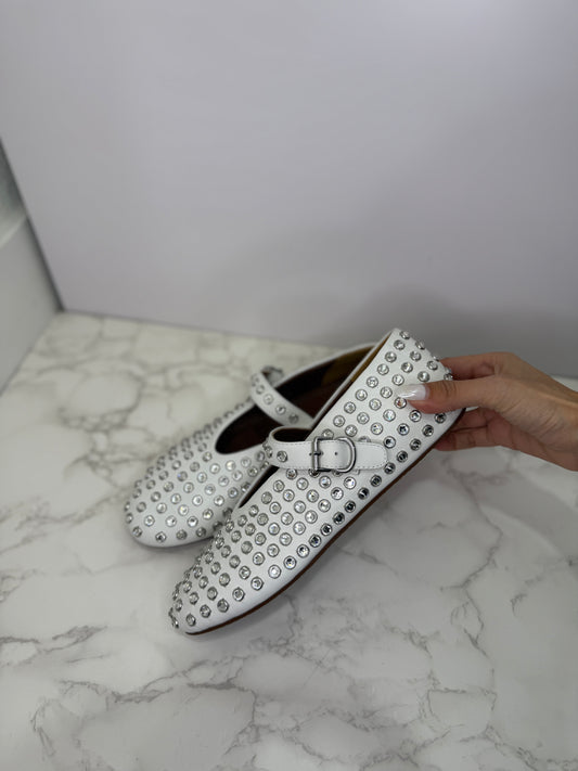 White rhinestone Alaia
