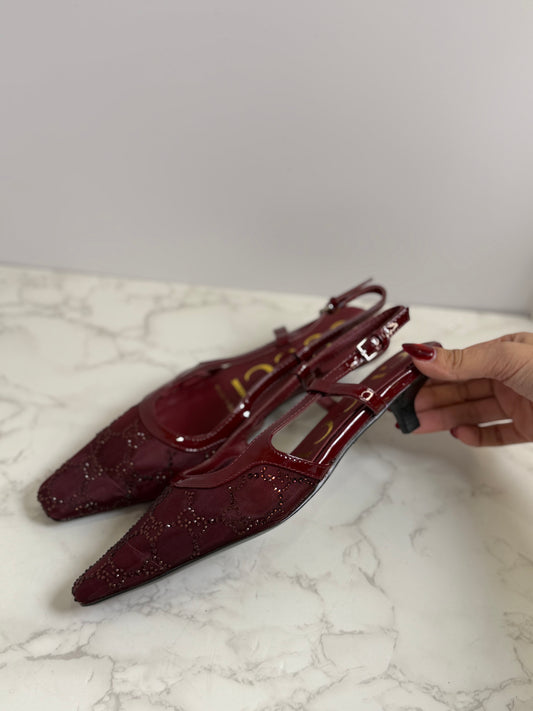 Gg embellished kitten heels