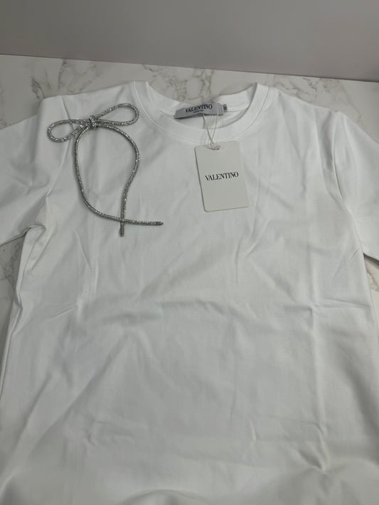 Bow white tee