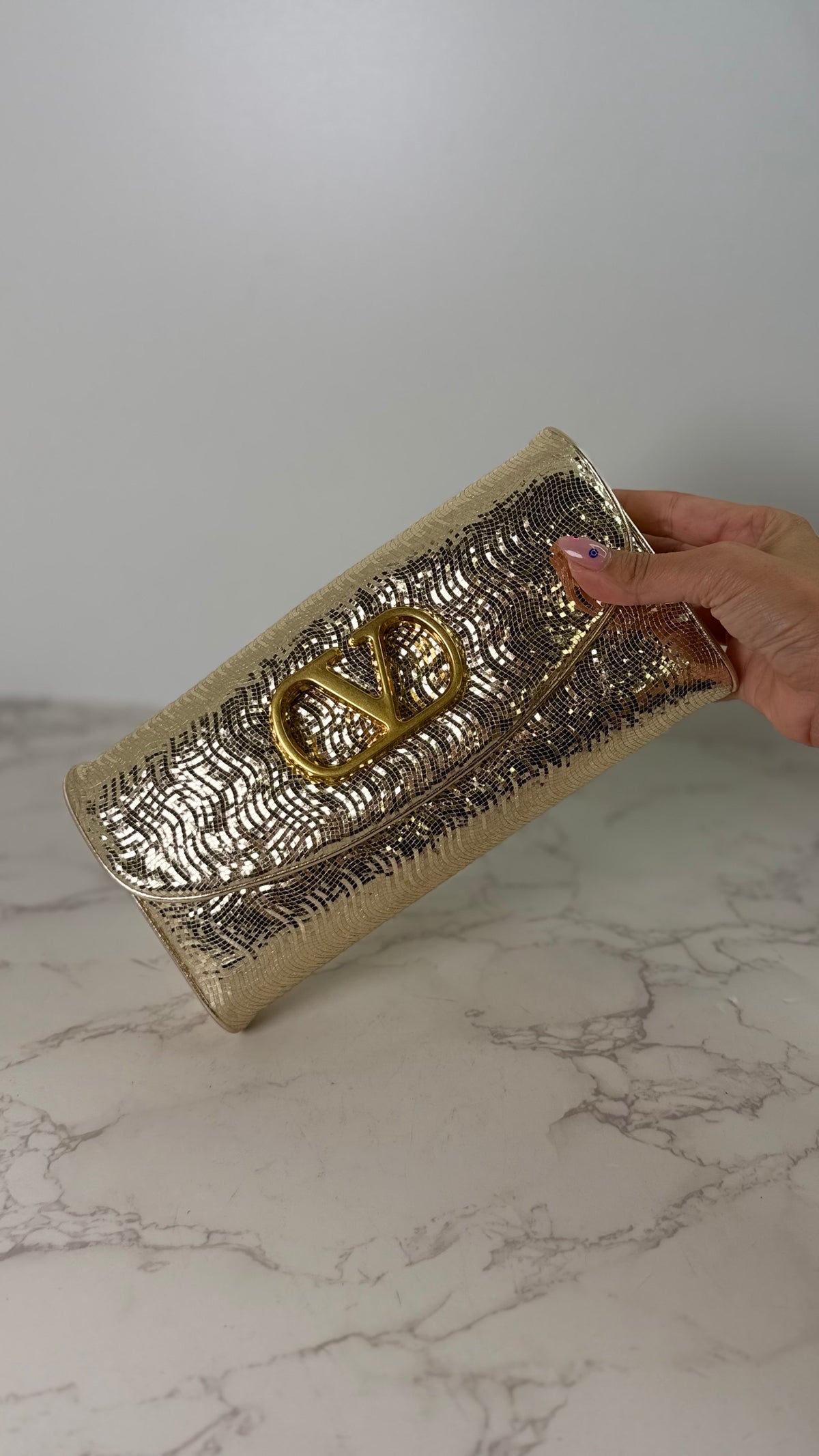 Valentino Metallic Clutch WOC
