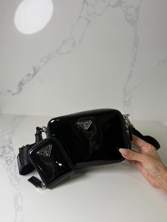Patent Prada crossbody