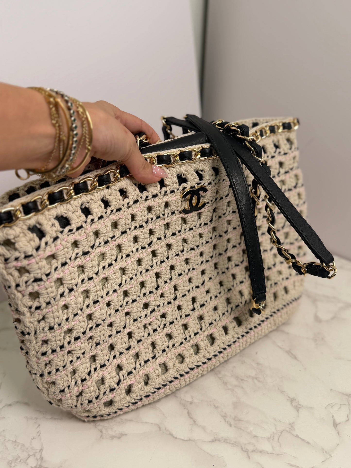 Cc raffia tote