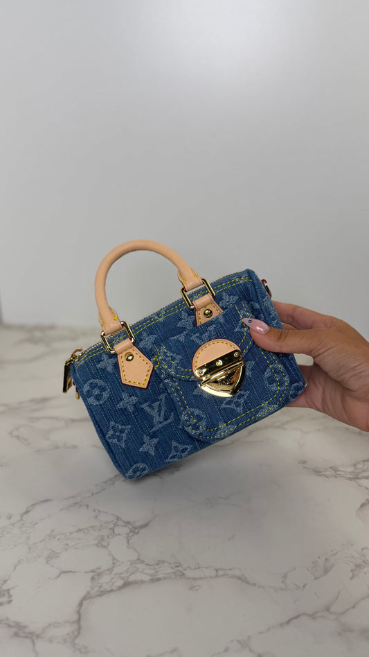 LV Denim Nano Speedy Cargo