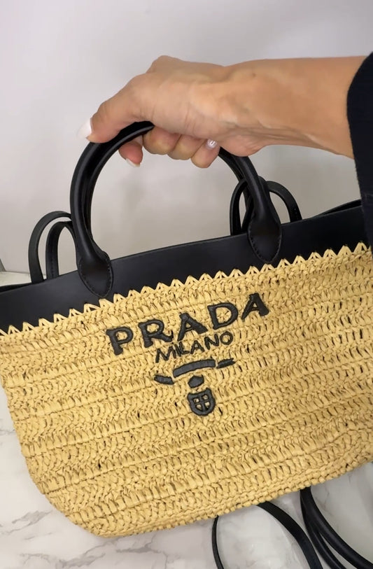 Prada raffia