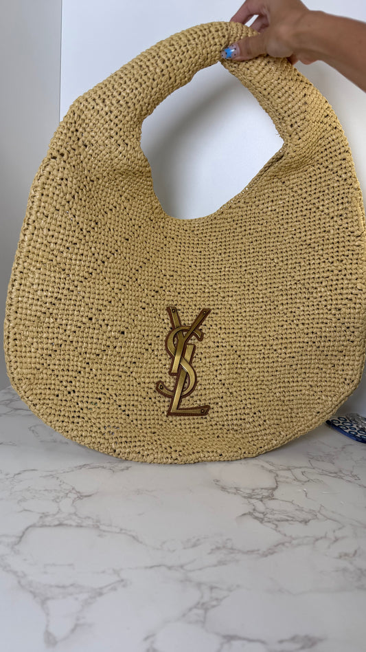 YSL raffia tote