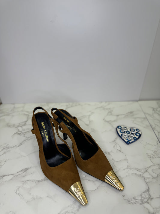 Suede slingbacks