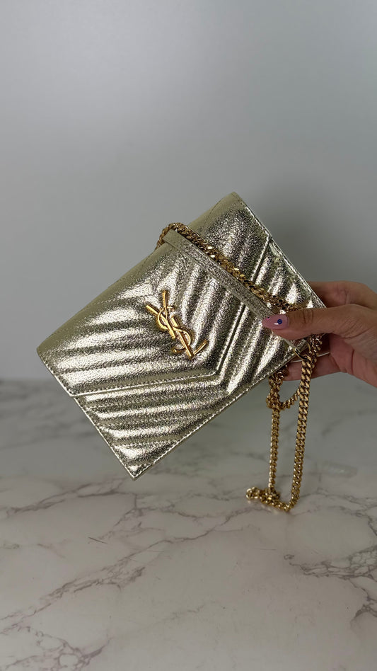YSL Metallic Wallet on Chain