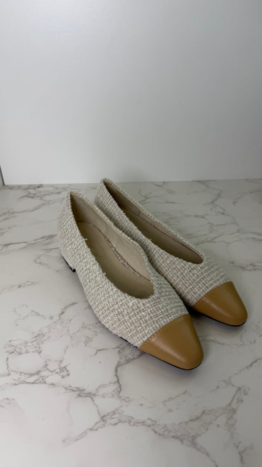 LP tweed ballet flats