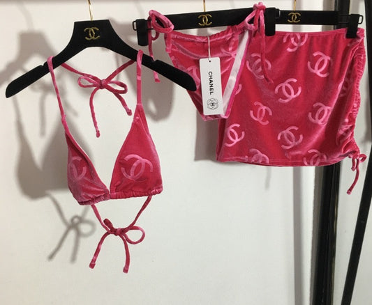 Cc velour bikini