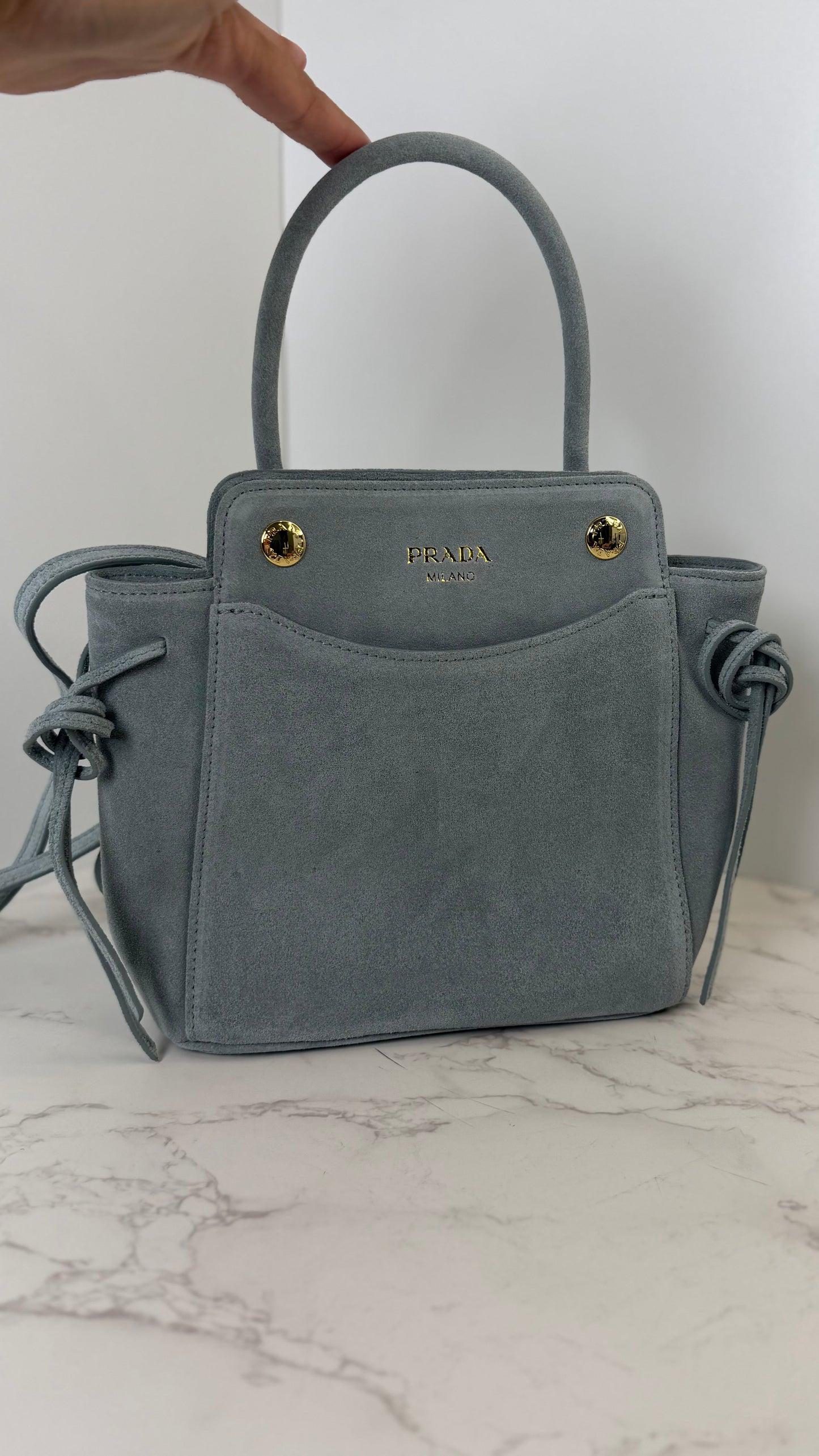 Prada Suede Handle Crossbody