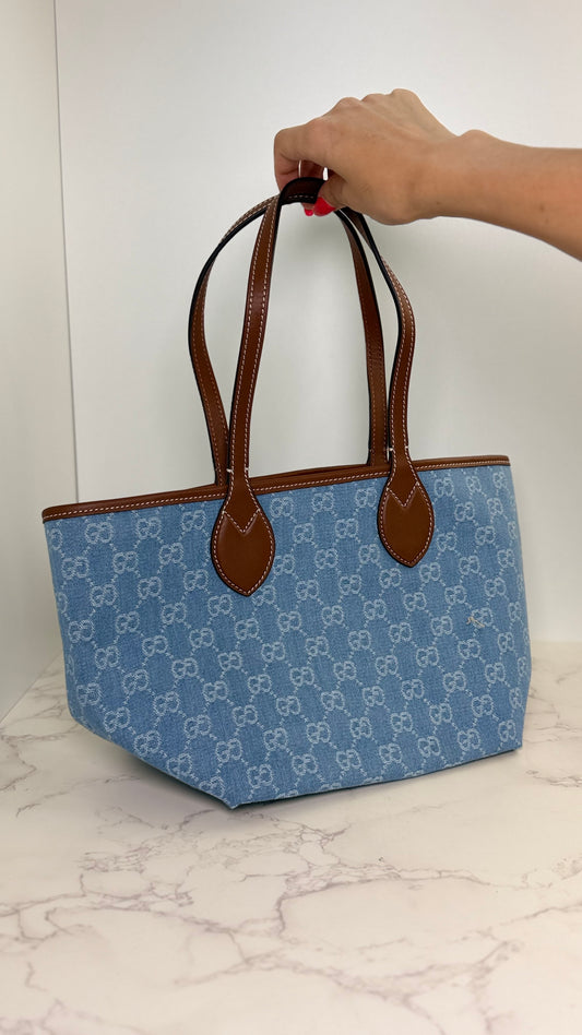 GG Denim Mini Tote