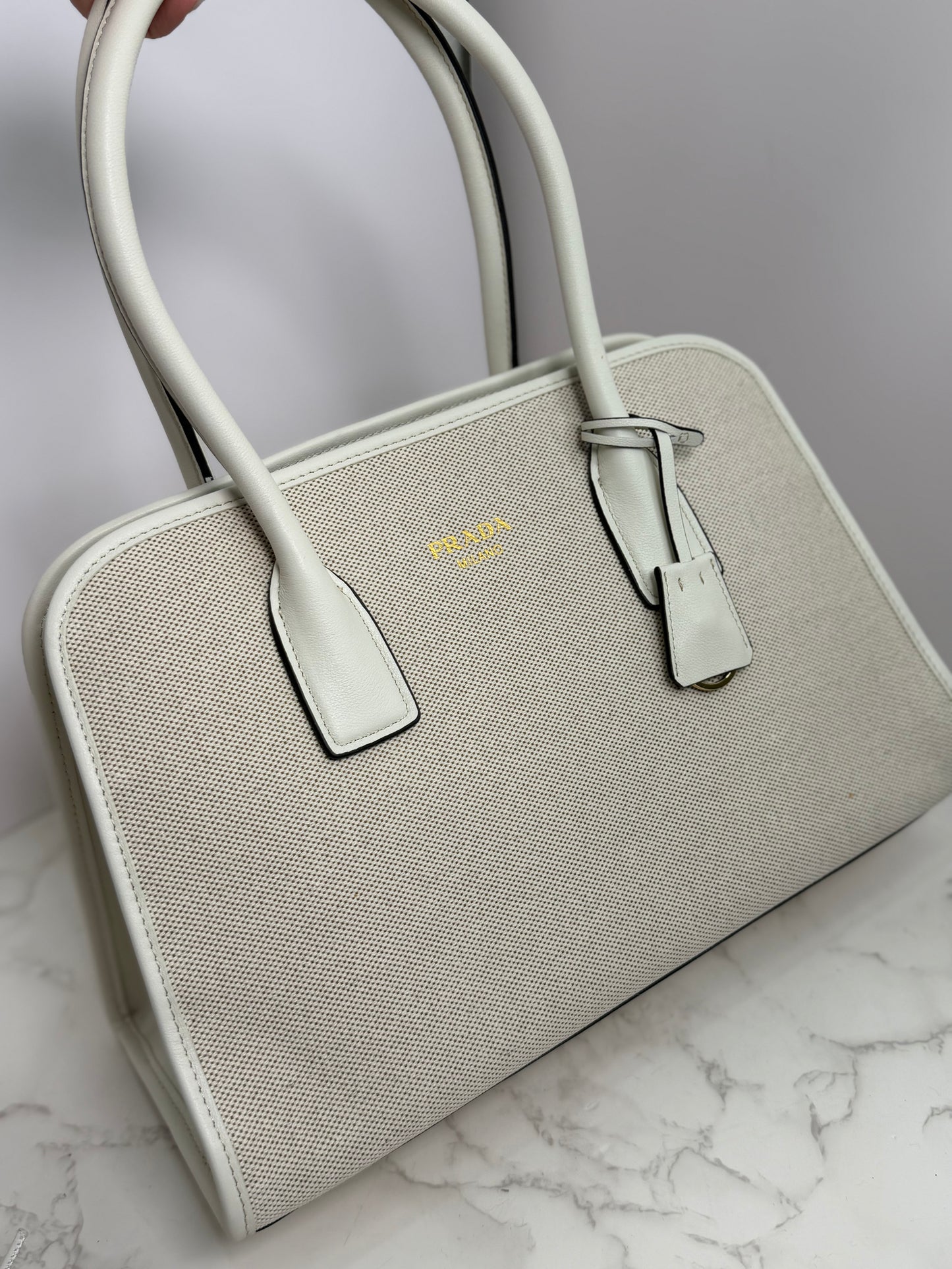 Prada canvas tote