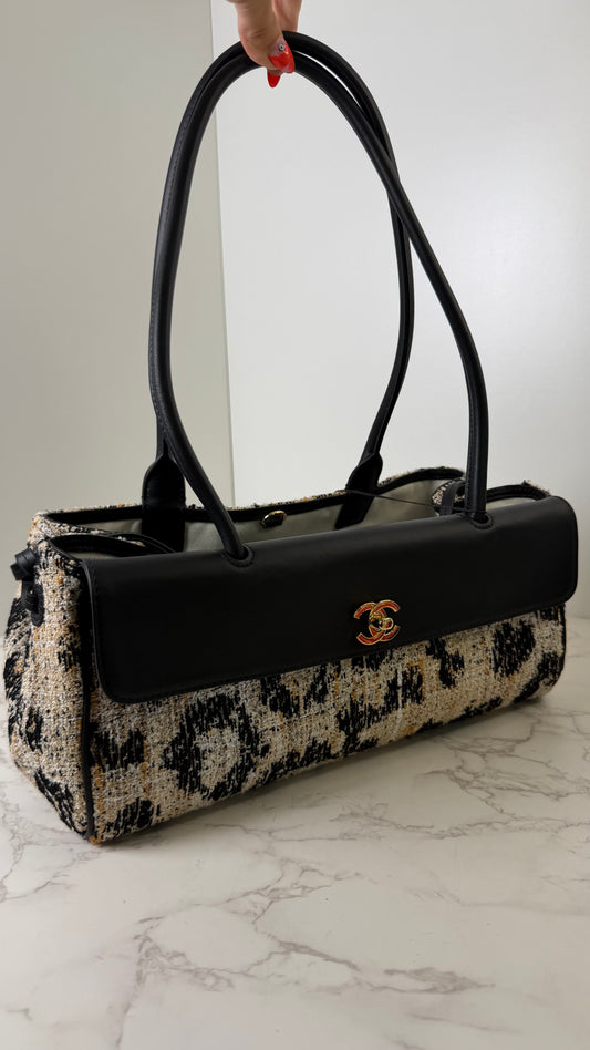 Cc leopard tweed shoulder