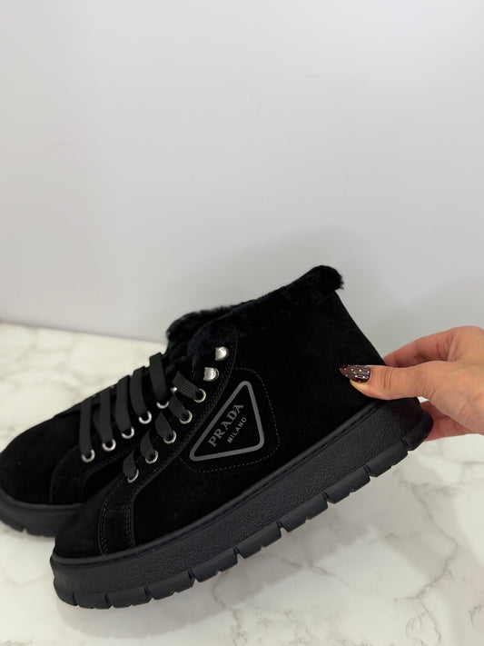Prada Sherpa high top sneaker