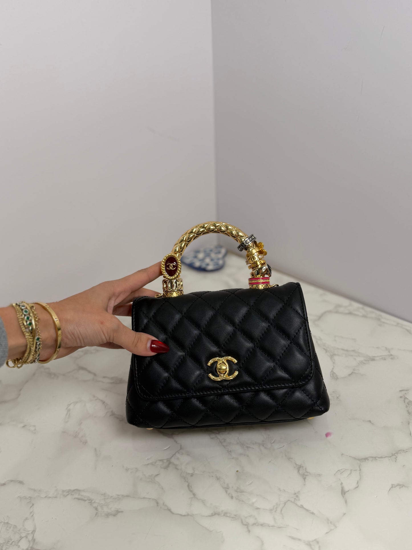 Cc ring flap bag