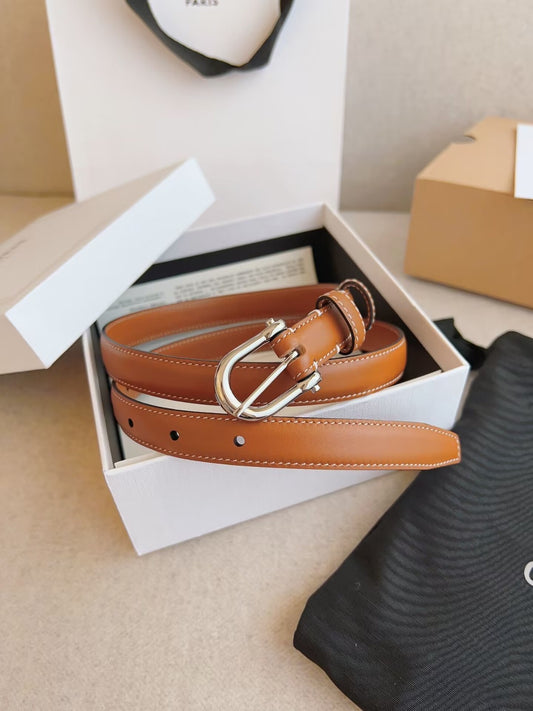 BROWN LEATHER BELT C