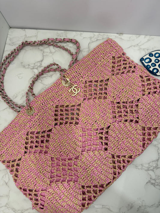 Pink raffia