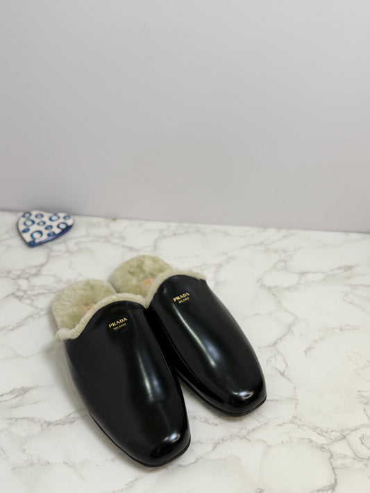 Prada Sherpa mule