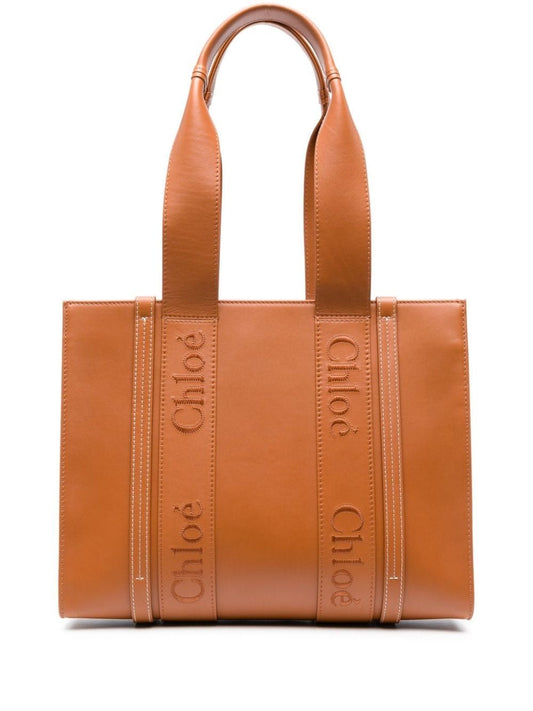 LEATHER WOODY TOTE