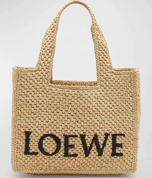 LOGO RAFFIA BAG