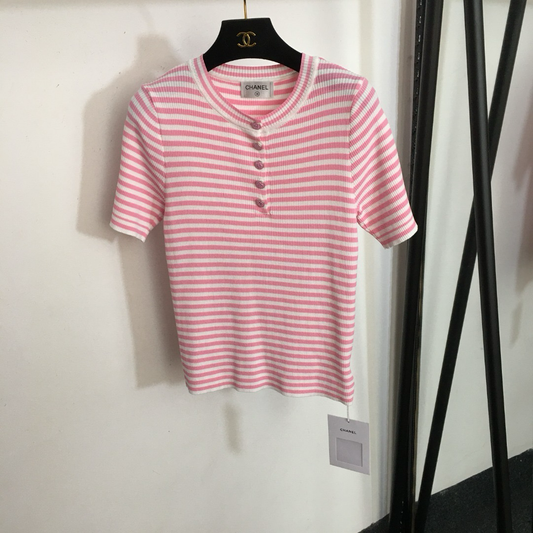 STRIPED CC SHORT SLEEVE